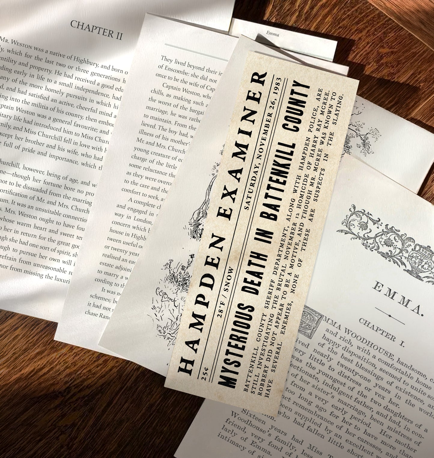 The Secret History Newspaper Clipping Bookmark