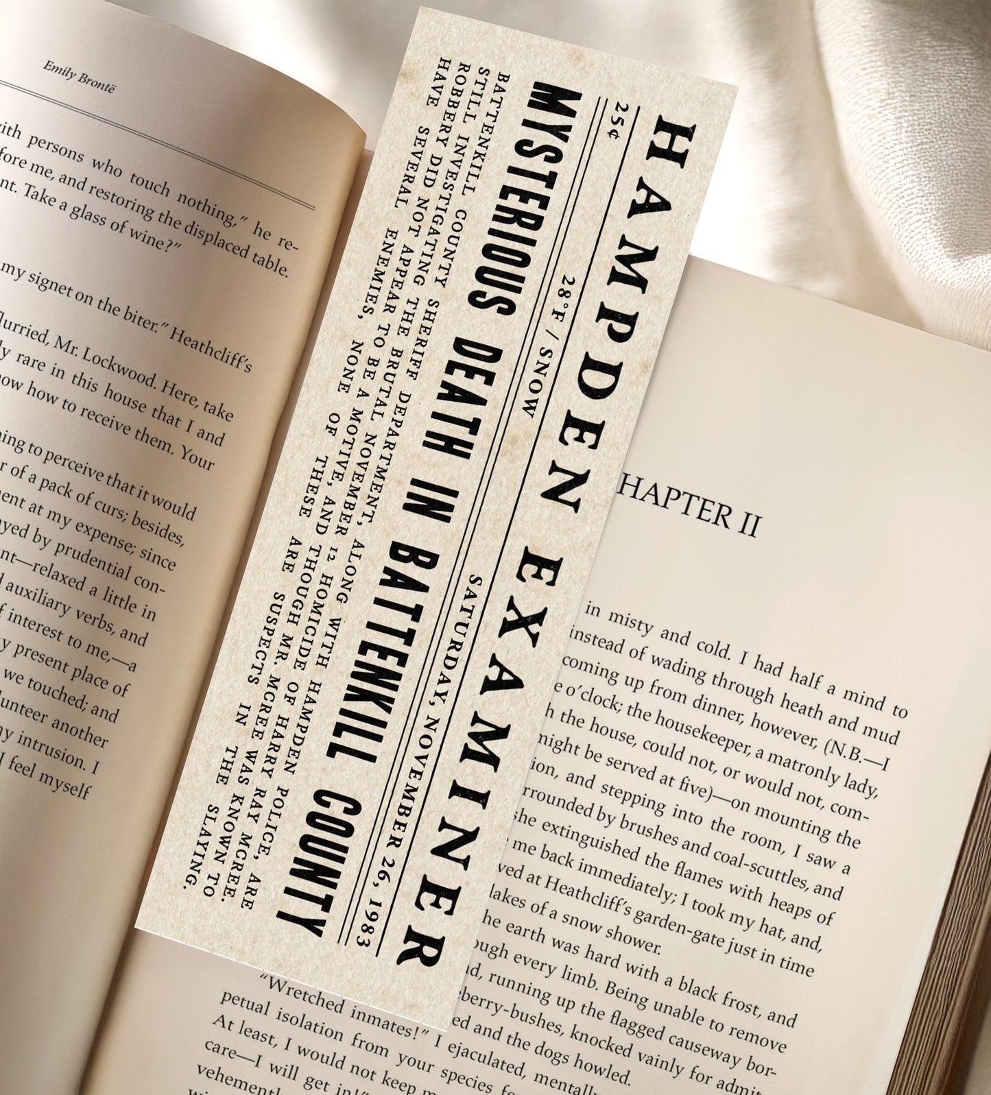 The Secret History Newspaper Clipping Bookmark